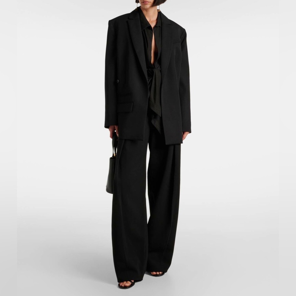 Jacquemus Black Wide Leg Tailored Pants EU 36